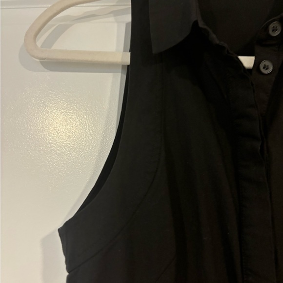 ALLSAINTS Women's Black Button Front Sleeveless Mel Shirt Dress Size US 0 - Picture 4 of 9